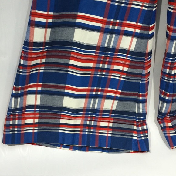 70s Plaid Vintage HUGE Elephant Bell Bottoms Size 9 High rise 31" Waist - Picture 5 of 9